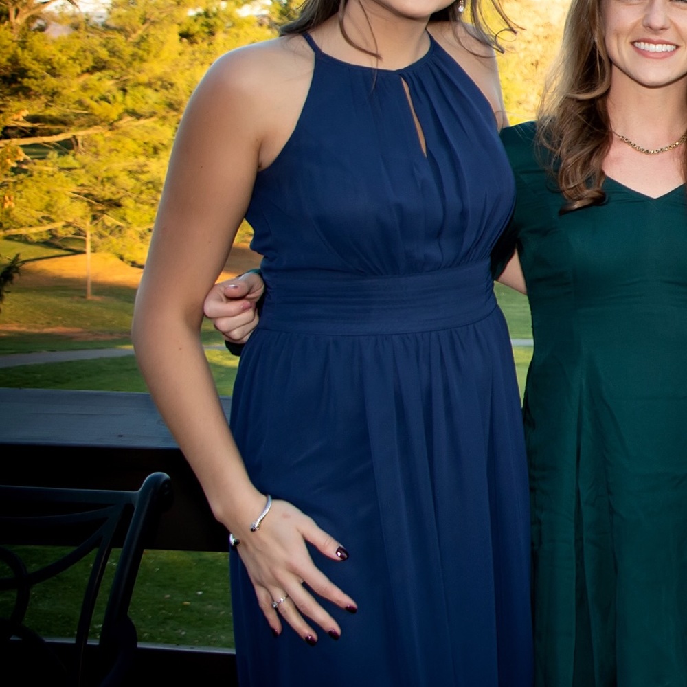 Davids bridal marine long bridesmaid dress size 6